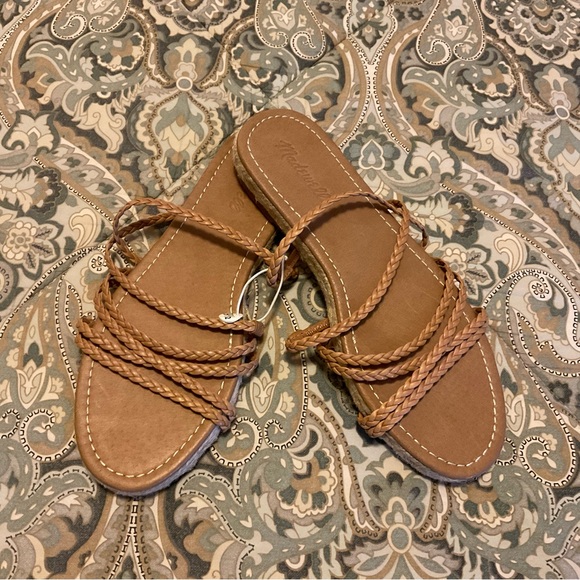 NWT Madewell Kathryn Espadrille Slide Sandals in Leather Women’s Sz 9.5 - Picture 6 of 10